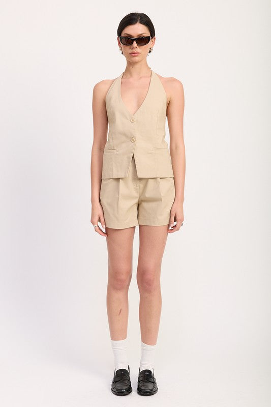 HIGH WAISTED PLEATED SHORTS-Emory Park-[option4]-[option5]-[option6]-[option7]-[option8]-Shop-Boutique-Clothing-for-Women-Online