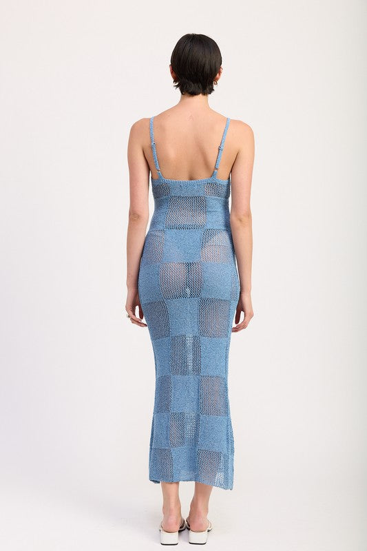 CONTRASTED MIDI SHEER DRESS-Emory Park-[option4]-[option5]-[option6]-[option7]-[option8]-Shop-Boutique-Clothing-for-Women-Online