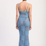 CONTRASTED MIDI SHEER DRESS-Emory Park-[option4]-[option5]-[option6]-[option7]-[option8]-Shop-Boutique-Clothing-for-Women-Online