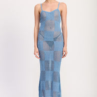 CONTRASTED MIDI SHEER DRESS-Emory Park-[option4]-[option5]-[option6]-[option7]-[option8]-Shop-Boutique-Clothing-for-Women-Online