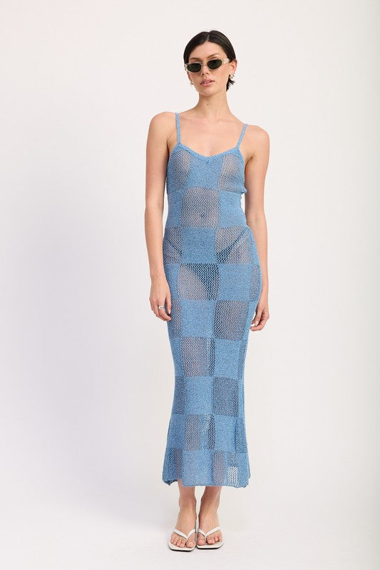 CONTRASTED MIDI SHEER DRESS-Emory Park-[option4]-[option5]-[option6]-[option7]-[option8]-Shop-Boutique-Clothing-for-Women-Online
