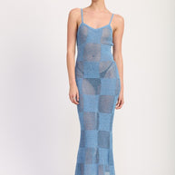 CONTRASTED MIDI SHEER DRESS-Emory Park-[option4]-[option5]-[option6]-[option7]-[option8]-Shop-Boutique-Clothing-for-Women-Online