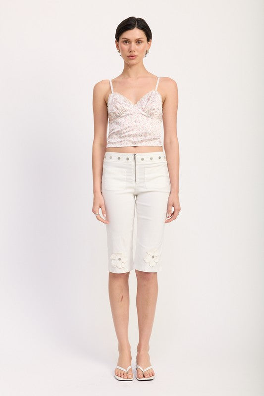 FLORAL SATIN CAMI TOP WITH LACE TRIM-Emory Park-[option4]-[option5]-[option6]-[option7]-[option8]-Shop-Boutique-Clothing-for-Women-Online