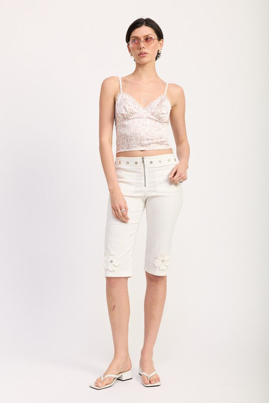 FLORAL SATIN CAMI TOP WITH LACE TRIM-Emory Park-[option4]-[option5]-[option6]-[option7]-[option8]-Shop-Boutique-Clothing-for-Women-Online