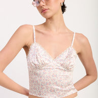 FLORAL SATIN CAMI TOP WITH LACE TRIM-Emory Park-[option4]-[option5]-[option6]-[option7]-[option8]-Shop-Boutique-Clothing-for-Women-Online