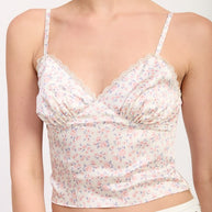 FLORAL SATIN CAMI TOP WITH LACE TRIM-Emory Park-[option4]-[option5]-[option6]-[option7]-[option8]-Shop-Boutique-Clothing-for-Women-Online