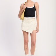 ASYMMETRICAL FOLD OVER DENIM SKORT-Emory Park-[option4]-[option5]-[option6]-[option7]-[option8]-Shop-Boutique-Clothing-for-Women-Online
