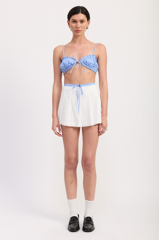 PLEATED CONTRAST TRIM SKORT-Emory Park-[option4]-[option5]-[option6]-[option7]-[option8]-Shop-Boutique-Clothing-for-Women-Online