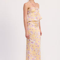 FLORAL STRAPLESS RUCHED HALTER TOP-Emory Park-[option4]-[option5]-[option6]-[option7]-[option8]-Shop-Boutique-Clothing-for-Women-Online