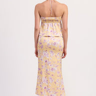 FLORAL STRAPLESS RUCHED HALTER TOP-Emory Park-[option4]-[option5]-[option6]-[option7]-[option8]-Shop-Boutique-Clothing-for-Women-Online