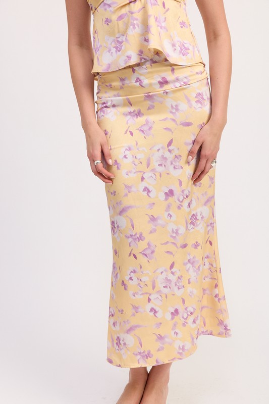 FLORAL PRINT RUCHED MIDI SKIRT-Emory Park-[option4]-[option5]-[option6]-[option7]-[option8]-Shop-Boutique-Clothing-for-Women-Online