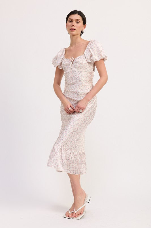 FLORAL PUFF SLEEVE MIDI DRESS-Emory Park-[option4]-[option5]-[option6]-[option7]-[option8]-Shop-Boutique-Clothing-for-Women-Online