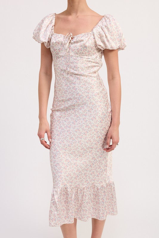 FLORAL PUFF SLEEVE MIDI DRESS-Emory Park-[option4]-[option5]-[option6]-[option7]-[option8]-Shop-Boutique-Clothing-for-Women-Online