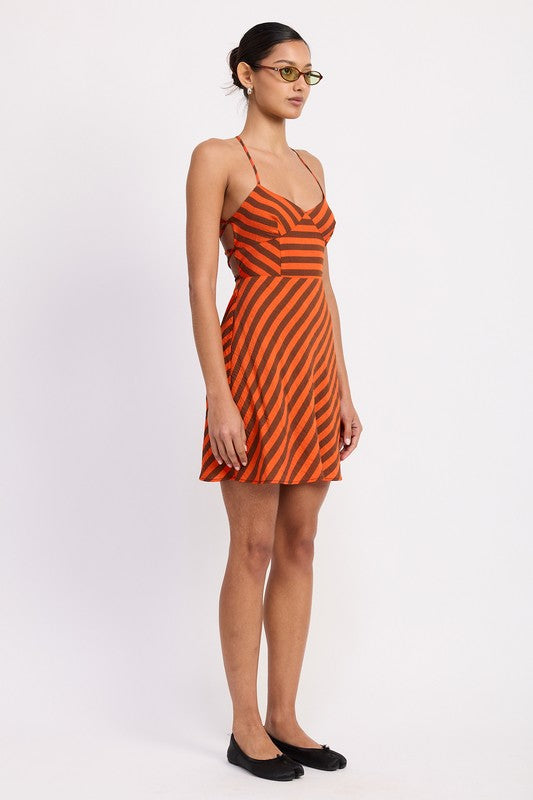 STRAPPY BACK BIAS CUT MINI DRESS-Emory Park-[option4]-[option5]-[option6]-[option7]-[option8]-Shop-Boutique-Clothing-for-Women-Online