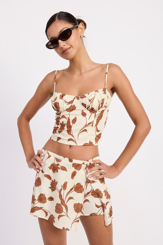 RUCHED FLORAL SWEETHEART CROP TOP-Emory Park-[option4]-[option5]-[option6]-[option7]-[option8]-Shop-Boutique-Clothing-for-Women-Online