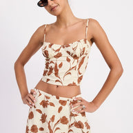 RUCHED FLORAL SWEETHEART CROP TOP-Emory Park-[option4]-[option5]-[option6]-[option7]-[option8]-Shop-Boutique-Clothing-for-Women-Online