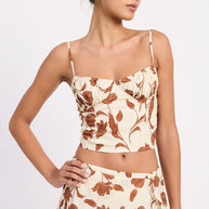 RUCHED FLORAL SWEETHEART CROP TOP-Emory Park-[option4]-[option5]-[option6]-[option7]-[option8]-Shop-Boutique-Clothing-for-Women-Online