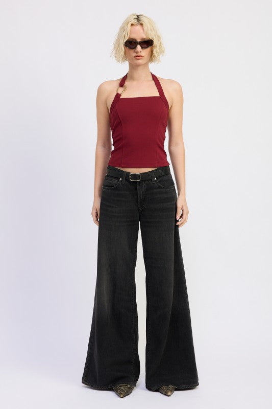 CHAIN LINK HALTER KNIT TOP-Emory Park-[option4]-[option5]-[option6]-[option7]-[option8]-Shop-Boutique-Clothing-for-Women-Online