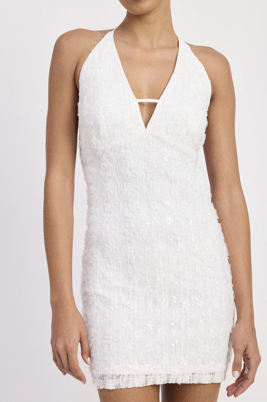 HALTER NECK MINI LACE DRESS WITH BACK TIE-Emory Park-[option4]-[option5]-[option6]-[option7]-[option8]-Shop-Boutique-Clothing-for-Women-Online