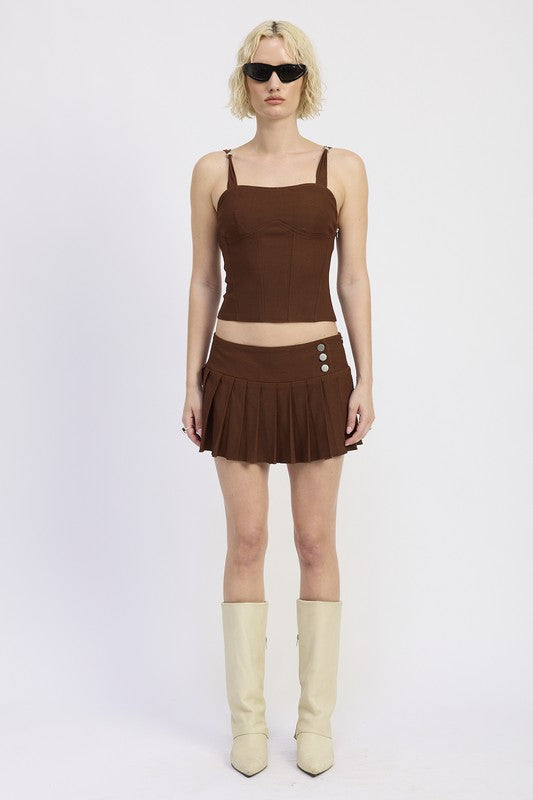 RING STRAP CORSET TOP-Emory Park-[option4]-[option5]-[option6]-[option7]-[option8]-Shop-Boutique-Clothing-for-Women-Online