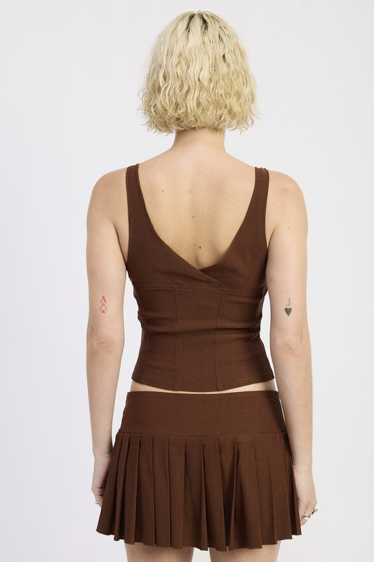 RING STRAP CORSET TOP-Emory Park-[option4]-[option5]-[option6]-[option7]-[option8]-Shop-Boutique-Clothing-for-Women-Online