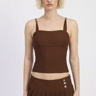 RING STRAP CORSET TOP-Emory Park-[option4]-[option5]-[option6]-[option7]-[option8]-Shop-Boutique-Clothing-for-Women-Online