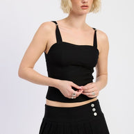 RING STRAP CORSET TOP-Emory Park-BLACK-S-[option4]-[option5]-[option6]-[option7]-[option8]-Shop-Boutique-Clothing-for-Women-Online