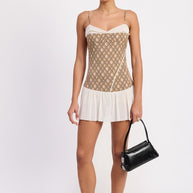 PLAID RUCHED MINI DRESS WITH CONTRAST TRIM-Emory Park-[option4]-[option5]-[option6]-[option7]-[option8]-Shop-Boutique-Clothing-for-Women-Online