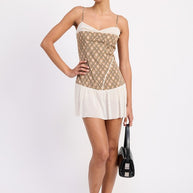 PLAID RUCHED MINI DRESS WITH CONTRAST TRIM-Emory Park-[option4]-[option5]-[option6]-[option7]-[option8]-Shop-Boutique-Clothing-for-Women-Online