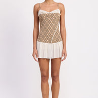 PLAID RUCHED MINI DRESS WITH CONTRAST TRIM-Emory Park-[option4]-[option5]-[option6]-[option7]-[option8]-Shop-Boutique-Clothing-for-Women-Online