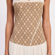 PLAID RUCHED MINI DRESS WITH CONTRAST TRIM-Emory Park-[option4]-[option5]-[option6]-[option7]-[option8]-Shop-Boutique-Clothing-for-Women-Online