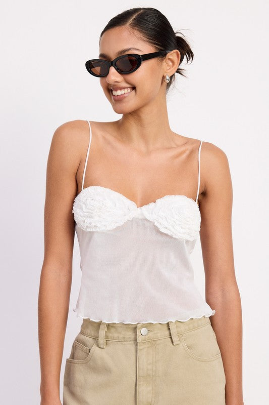 SHEER MESH FLORAL CUP CAMI TOP-Emory Park-OFF WHITE-S-[option4]-[option5]-[option6]-[option7]-[option8]-Shop-Boutique-Clothing-for-Women-Online