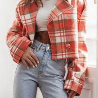 Plaid Lapel Collar Cropped Outerwear-jacket-Trendsi-[option4]-[option5]-[option6]-[option7]-[option8]-Shop-Boutique-Clothing-for-Women-Online