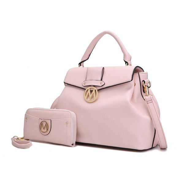 The Aurora Vegan Leather Satchel and Wallet by Mia K-MKF Collection by Mia K-[option4]-[option5]-[option6]-[option7]-[option8]-Shop-Boutique-Clothing-for-Women-Online