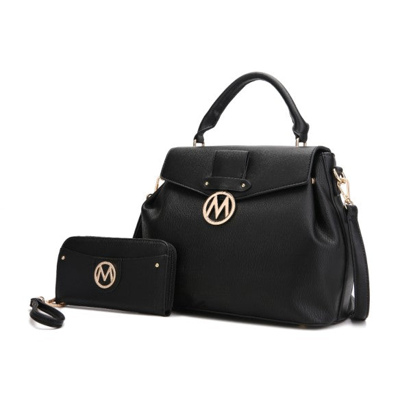 The Aurora Vegan Leather Satchel and Wallet by Mia K-MKF Collection by Mia K-[option4]-[option5]-[option6]-[option7]-[option8]-Shop-Boutique-Clothing-for-Women-Online