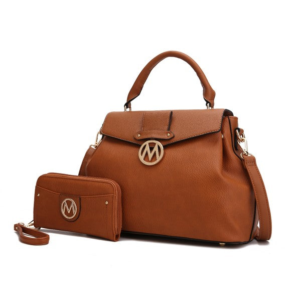 The Aurora Vegan Leather Satchel and Wallet by Mia K-MKF Collection by Mia K-[option4]-[option5]-[option6]-[option7]-[option8]-Shop-Boutique-Clothing-for-Women-Online
