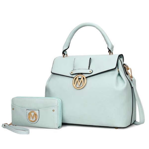 The Aurora Vegan Leather Satchel and Wallet by Mia K-MKF Collection by Mia K-[option4]-[option5]-[option6]-[option7]-[option8]-Shop-Boutique-Clothing-for-Women-Online