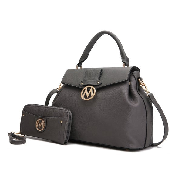 The Aurora Vegan Leather Satchel and Wallet by Mia K-MKF Collection by Mia K-[option4]-[option5]-[option6]-[option7]-[option8]-Shop-Boutique-Clothing-for-Women-Online