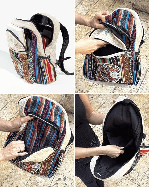 Kathmandu Collection Handmade Tree Hemp Backpack-Jupiter Gear-[option4]-[option5]-[option6]-[option7]-[option8]-Shop-Boutique-Clothing-for-Women-Online