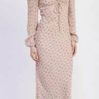 OPEN BACK PUFF SLEEVE MIDI DRESS WITH RUCHED BUST-Emory Park-[option4]-[option5]-[option6]-[option7]-[option8]-Shop-Boutique-Clothing-for-Women-Online