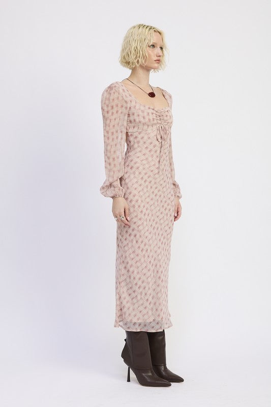 OPEN BACK PUFF SLEEVE MIDI DRESS WITH RUCHED BUST-Emory Park-[option4]-[option5]-[option6]-[option7]-[option8]-Shop-Boutique-Clothing-for-Women-Online