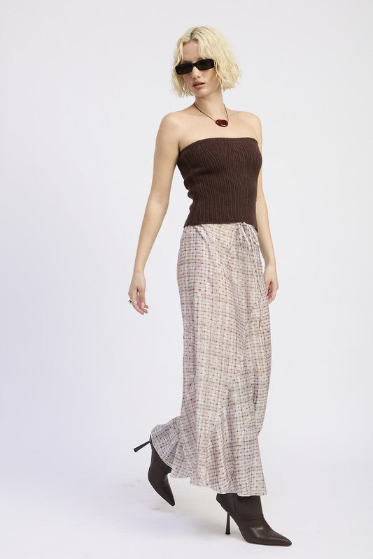 DRAWSTRING MAXI SKIRT WITH ASYMMETRICAL SEAMS-Emory Park-[option4]-[option5]-[option6]-[option7]-[option8]-Shop-Boutique-Clothing-for-Women-Online