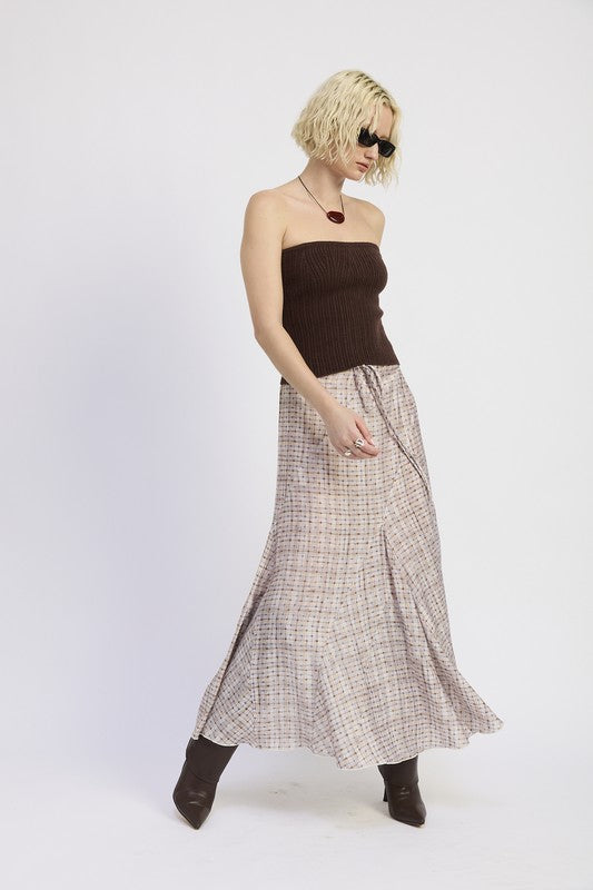 DRAWSTRING MAXI SKIRT WITH ASYMMETRICAL SEAMS-Emory Park-[option4]-[option5]-[option6]-[option7]-[option8]-Shop-Boutique-Clothing-for-Women-Online