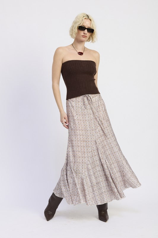 DRAWSTRING MAXI SKIRT WITH ASYMMETRICAL SEAMS-Emory Park-[option4]-[option5]-[option6]-[option7]-[option8]-Shop-Boutique-Clothing-for-Women-Online