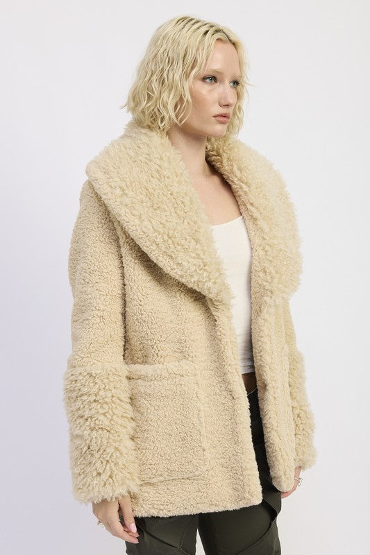 FUR TRIMMED FLEECE JACKET WITH POCKETS-Emory Park-[option4]-[option5]-[option6]-[option7]-[option8]-Shop-Boutique-Clothing-for-Women-Online