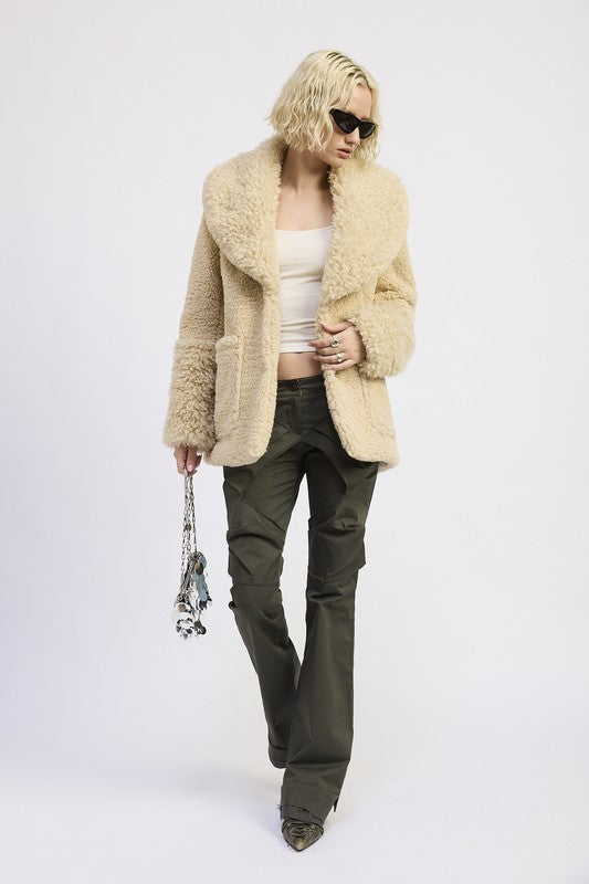 FUR TRIMMED FLEECE JACKET WITH POCKETS-Emory Park-[option4]-[option5]-[option6]-[option7]-[option8]-Shop-Boutique-Clothing-for-Women-Online