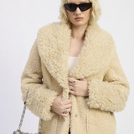 FUR TRIMMED FLEECE JACKET WITH POCKETS-Emory Park-TAUPE-S-[option4]-[option5]-[option6]-[option7]-[option8]-Shop-Boutique-Clothing-for-Women-Online