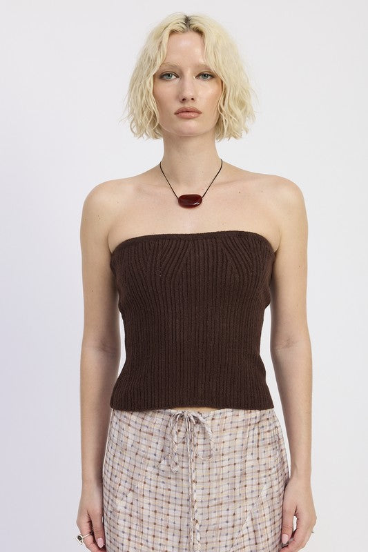 LACE UP TUBE SWEATER TOP-Emory Park-[option4]-[option5]-[option6]-[option7]-[option8]-Shop-Boutique-Clothing-for-Women-Online