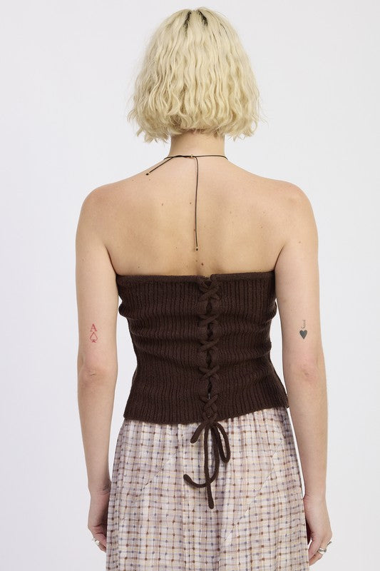 LACE UP TUBE SWEATER TOP-Emory Park-[option4]-[option5]-[option6]-[option7]-[option8]-Shop-Boutique-Clothing-for-Women-Online