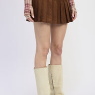 SUEDE MINI PLEADED SKIRT-Emory Park-[option4]-[option5]-[option6]-[option7]-[option8]-Shop-Boutique-Clothing-for-Women-Online